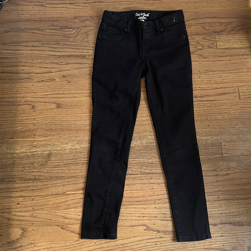 Girls size 12 Cat & Jack black skinny jeans